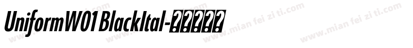 UniformW01 BlackItal字体转换